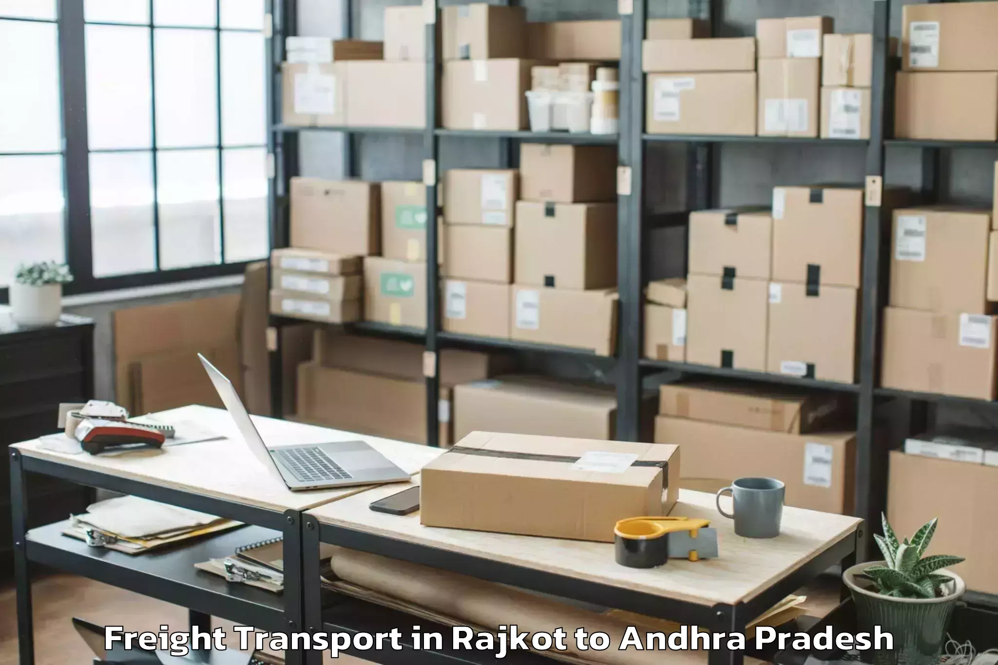 Discover Rajkot to Tuni Freight Transport